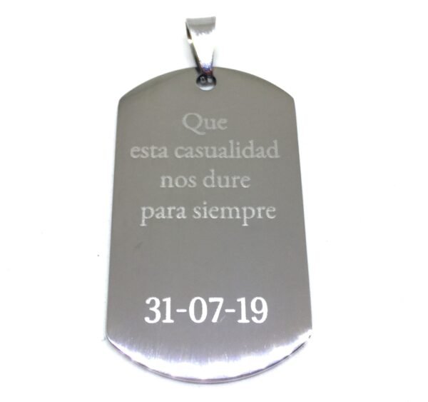 colgante personalizado con foto acero