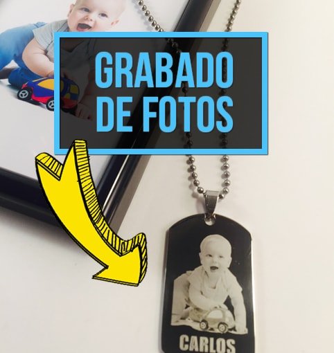 colgante con foto personalizado grabado